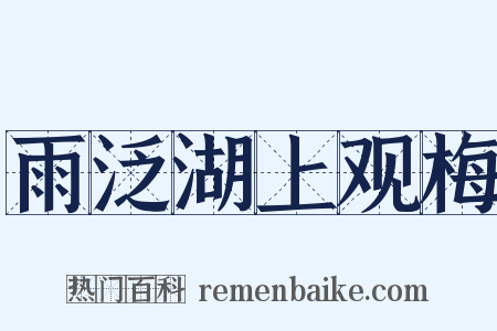 雨泛湖上观梅是什么意思的图片